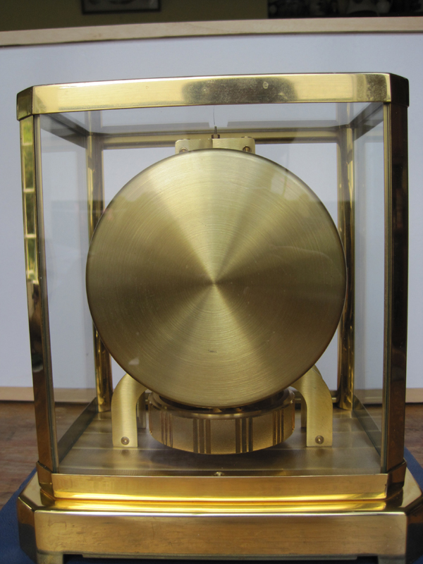 Atmos clock case, back view